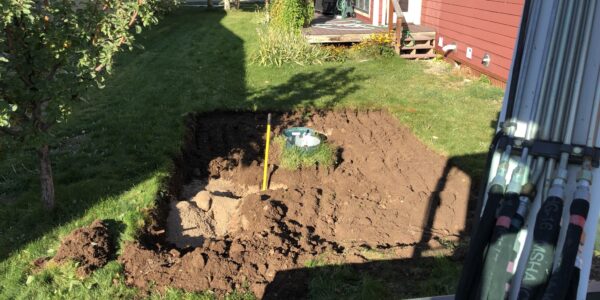 Replace buried propane tank in garden