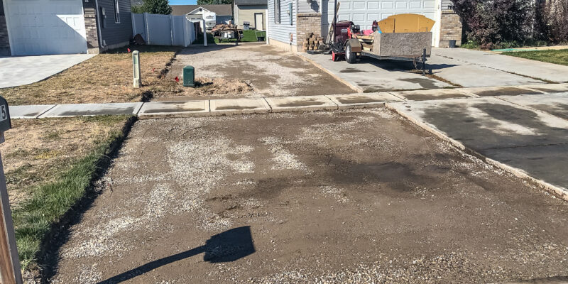 Preparing front garden foundation