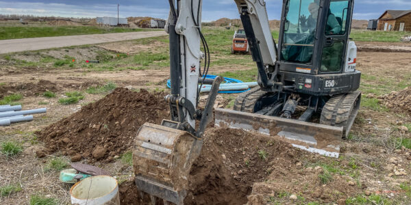 Excavating for water connection