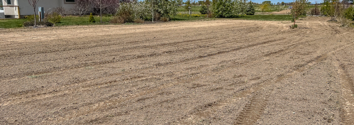 image of garden field after sod prep